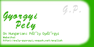 gyorgyi pely business card